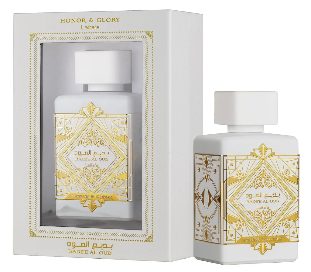 Bade'e Al Oud Honor & Glory de Lattafa, eau de parfum unisexe, vaporisateur 100 ml