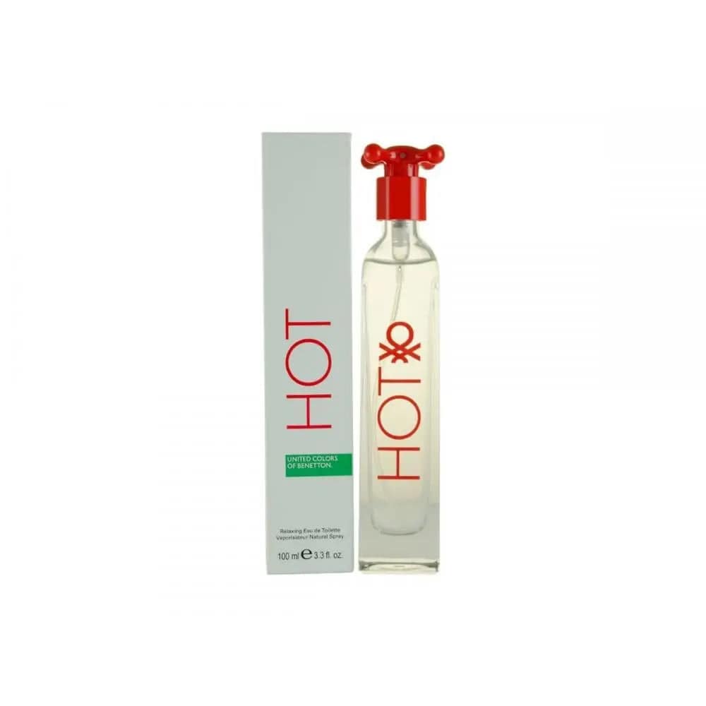 Benetton Hot de Benetton para mujer, Eau de Toilette en spray de 3.3 oz