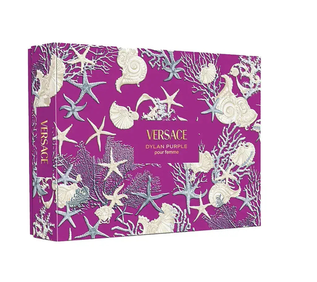 Coffret 4 pièces Dylan Purple de Versace pour femme, eau de parfum en vaporisateur