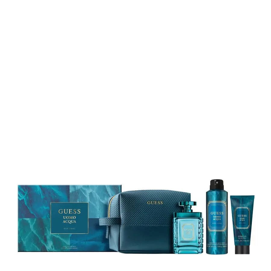 Uomo Acqua By Guess For Men 4Pcs Set EDT Spray