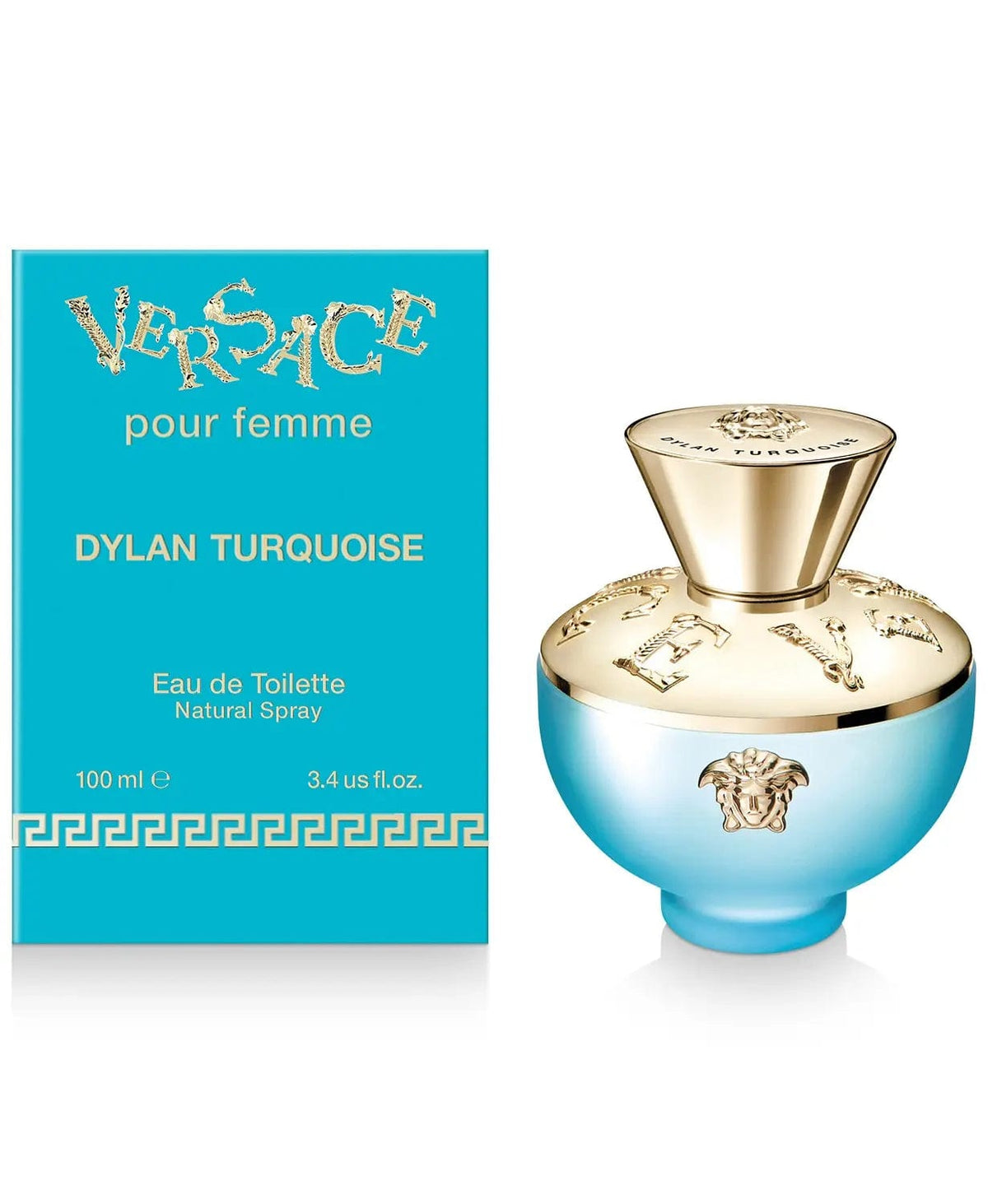 Dylan Turquoise de Versace para mujer, vaporizador EDT de 3.4 oz